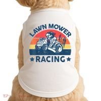 Lawn Mower Racing Lawn Mowing Funny Landscaping Doggie Tank thumb 0