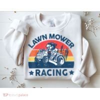Lawn Mower Racing Lawn Mowing Funny Landscaping Sweatshirt thumb 2