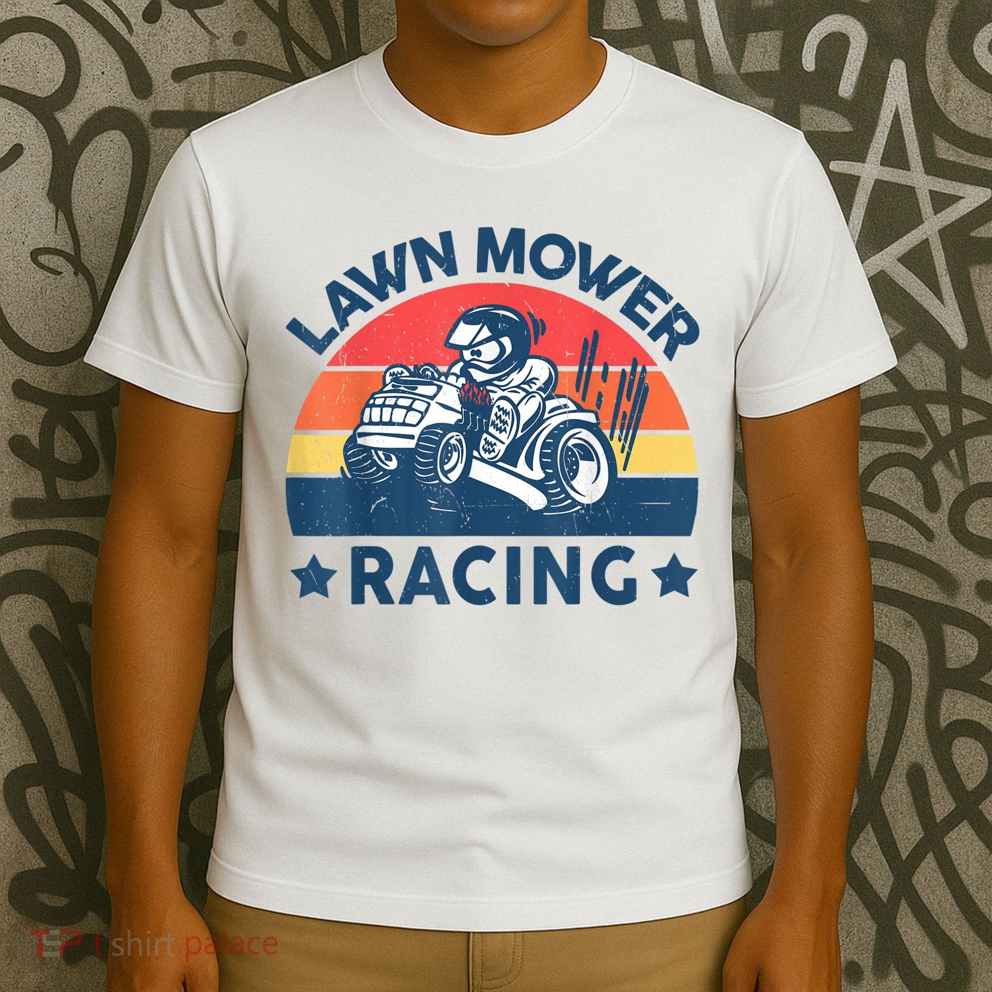 Lawn Mower Racing Lawn Mowing Funny Landscaping T-Shirt