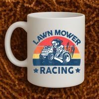 Lawn Mower Racing Lawn Mowing Funny Landscaping Coffee Mug thumb 2