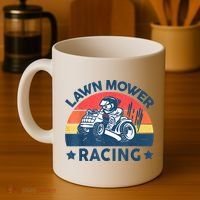 Lawn Mower Racing Lawn Mowing Funny Landscaping Coffee Mug thumb 4