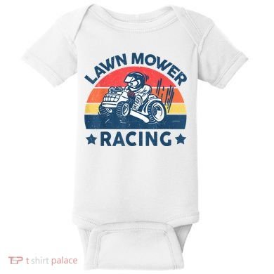 Lawn Mower Racing Lawn Mowing Funny Landscaping Baby Bodysuit