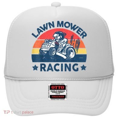 Lawn Mower Racing Lawn Mowing Funny Landscaping Hat