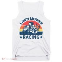Lawn Mower Racing Lawn Mowing Funny Landscaping Tank Top thumb 0