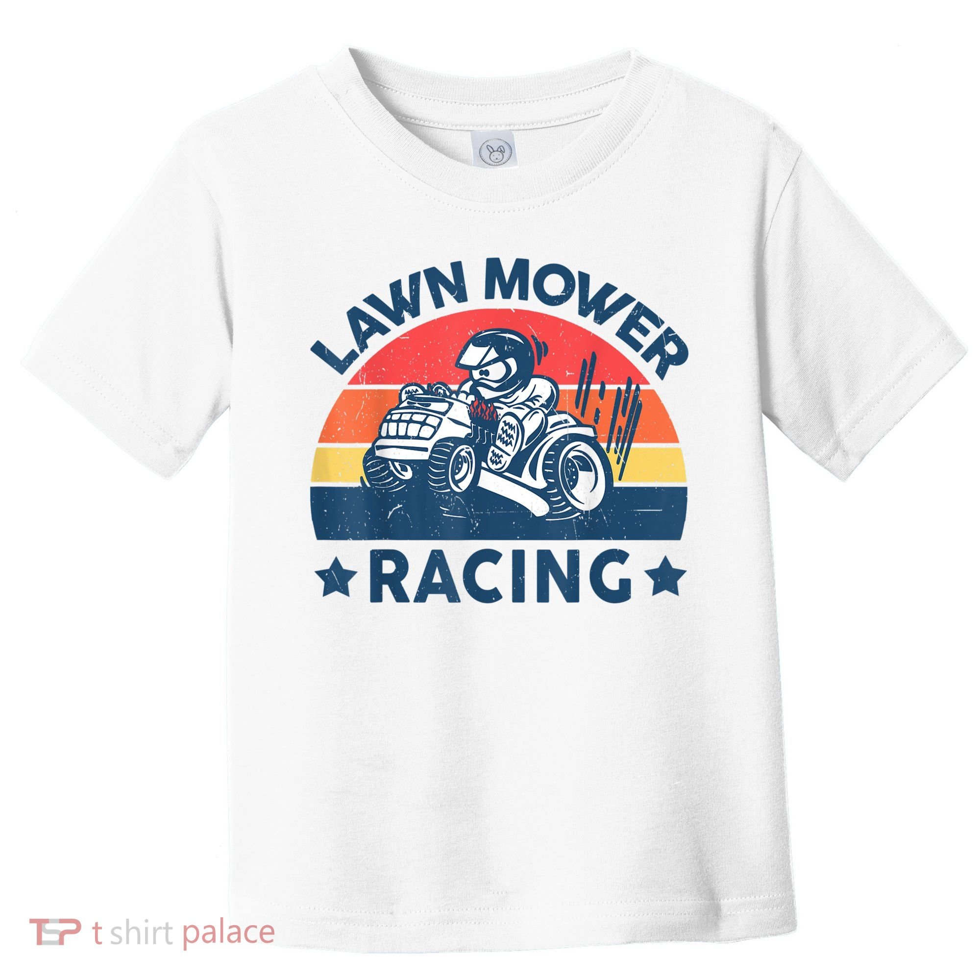 Lawn Mower Racing Lawn Mowing Funny Landscaping Toddler T-Shirt
