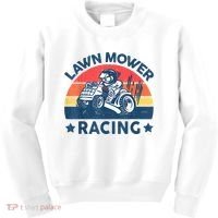 Lawn Mower Racing Lawn Mowing Funny Landscaping Kids Sweatshirt thumb 0