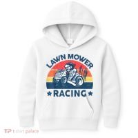 Lawn Mower Racing Lawn Mowing Funny Landscaping Kids Hoodie thumb 0