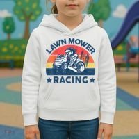 Lawn Mower Racing Lawn Mowing Funny Landscaping Kids Hoodie thumb 3