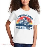 Lawn Mower Racing Lawn Mowing Funny Landscaping Kids T-Shirt thumb 2