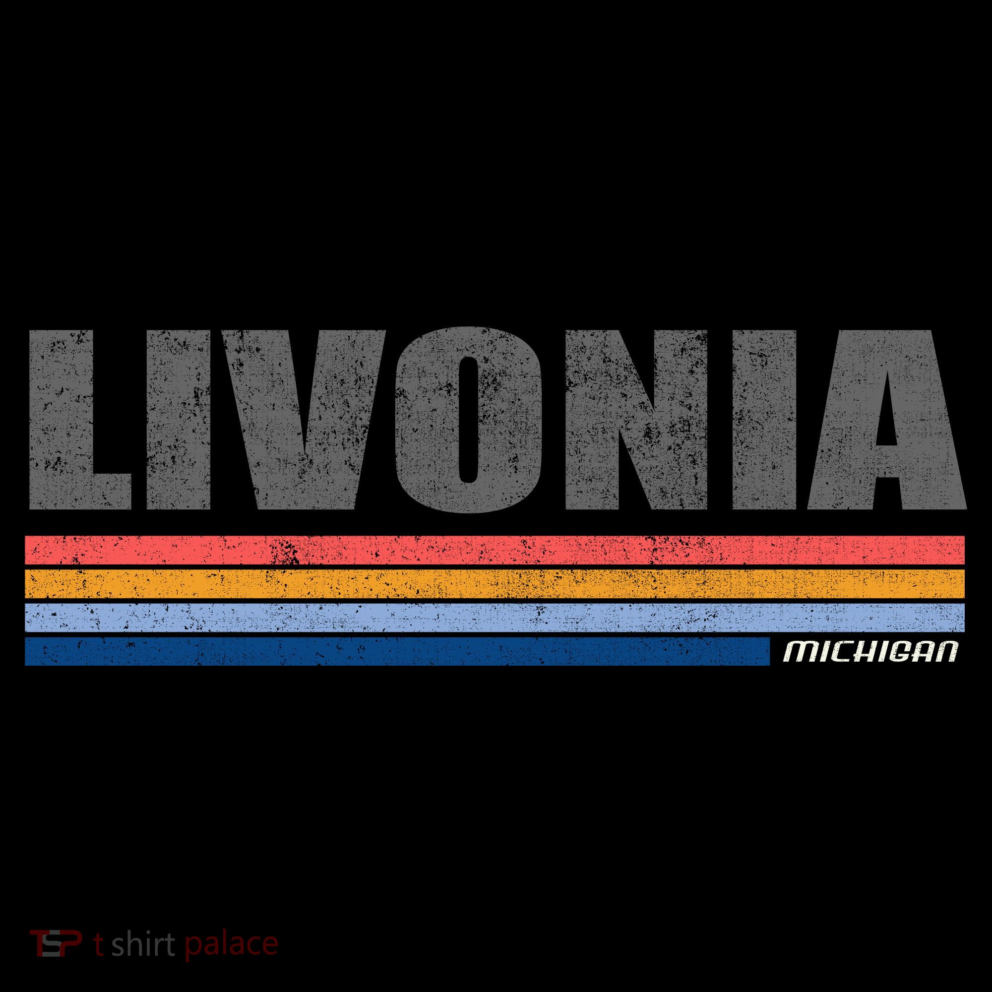 Livonia Michigan Retro Style 1980's Logo Coffee Mug