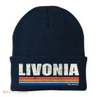 Livonia Michigan Retro Style 1980's Logo Beanie thumb 0