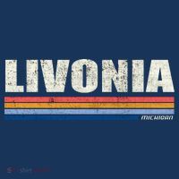 Livonia Michigan Retro Style 1980's Logo Women's Tank Top thumb 5