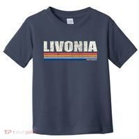 Livonia Michigan Retro Style 1980's Logo Toddler T-Shirt thumb 0