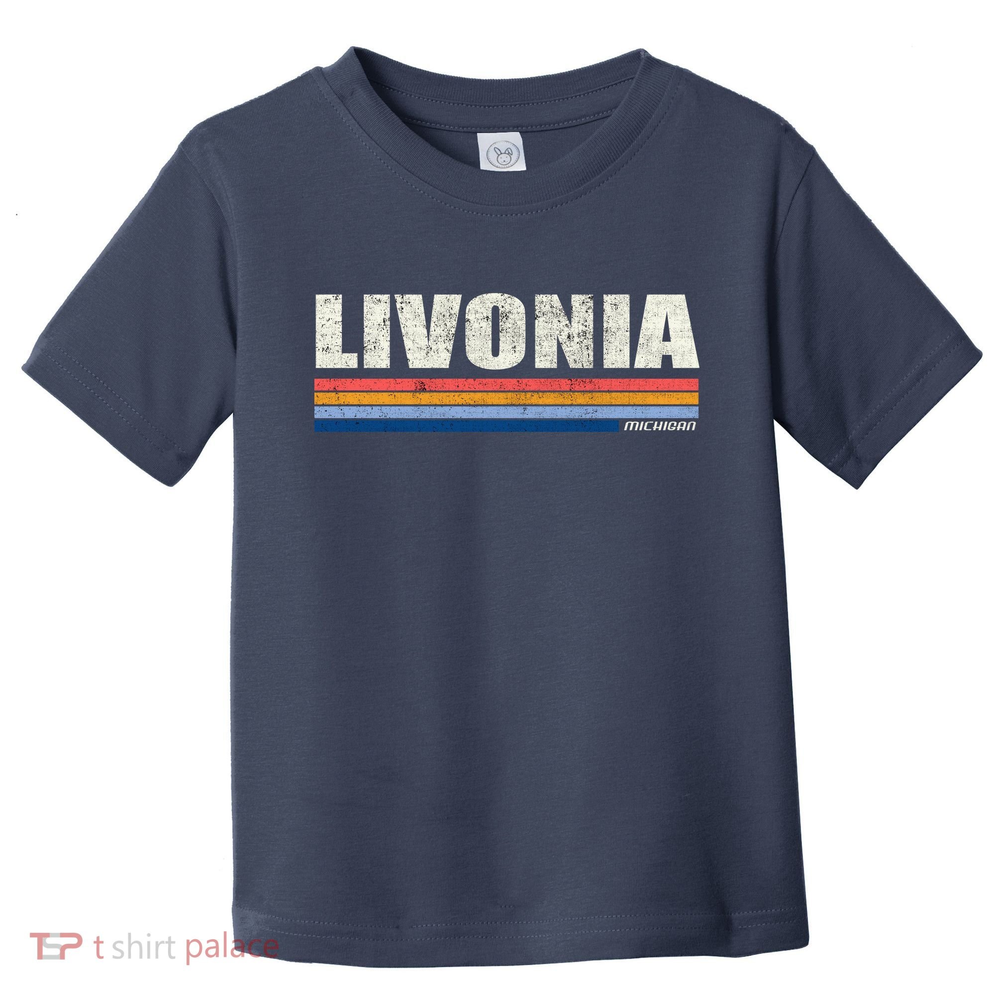 Livonia Michigan Retro Style 1980's Logo Toddler T-Shirt
