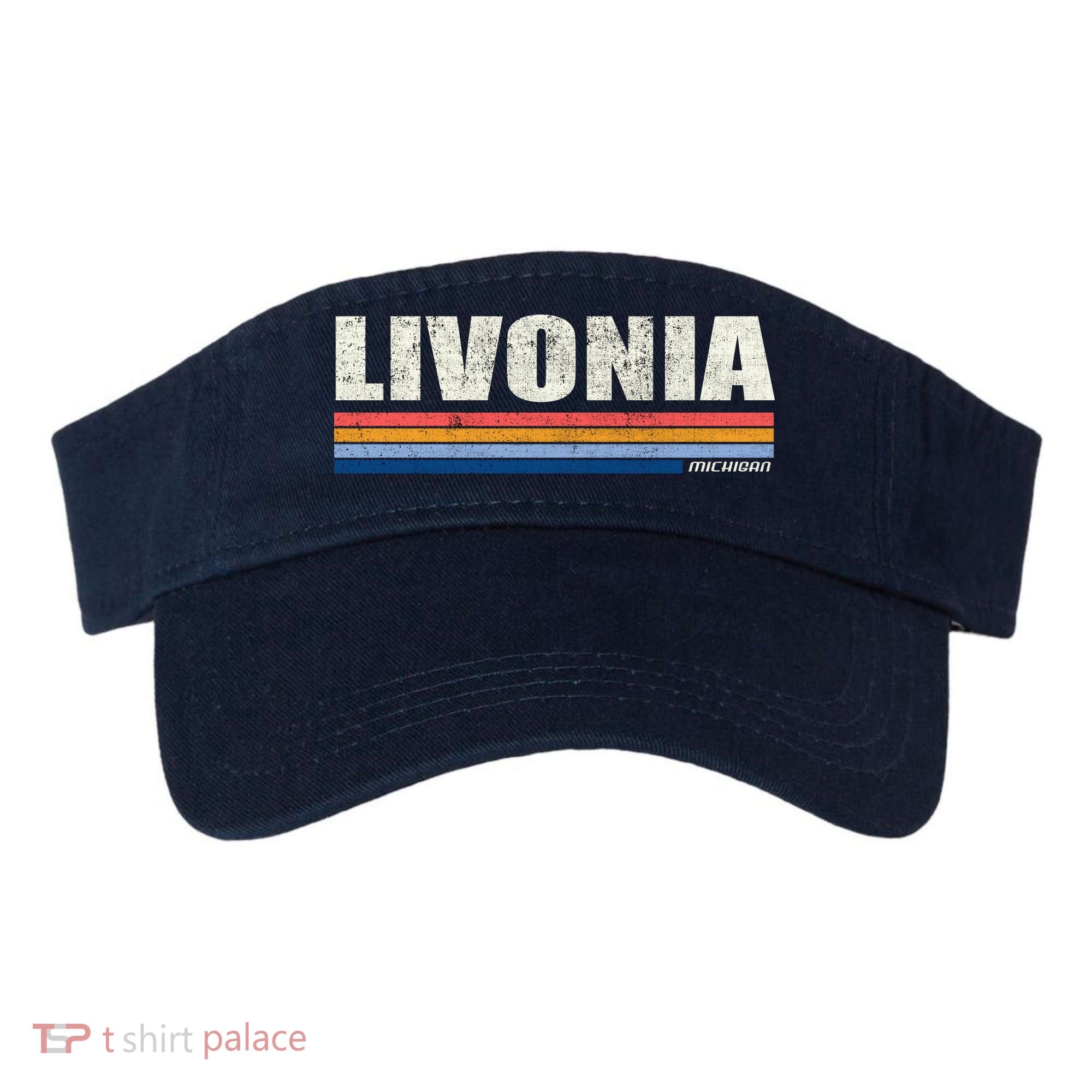 Livonia Michigan Retro Style 1980's Logo Visor