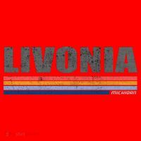 Livonia Michigan Retro Style 1980's Logo Santa Hat thumb 1