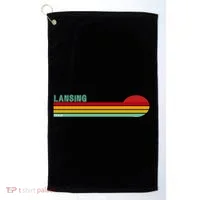Lansing Michigan Retro Golf Towel thumb 0