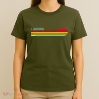 Lansing Michigan Retro T-Shirt thumb 4
