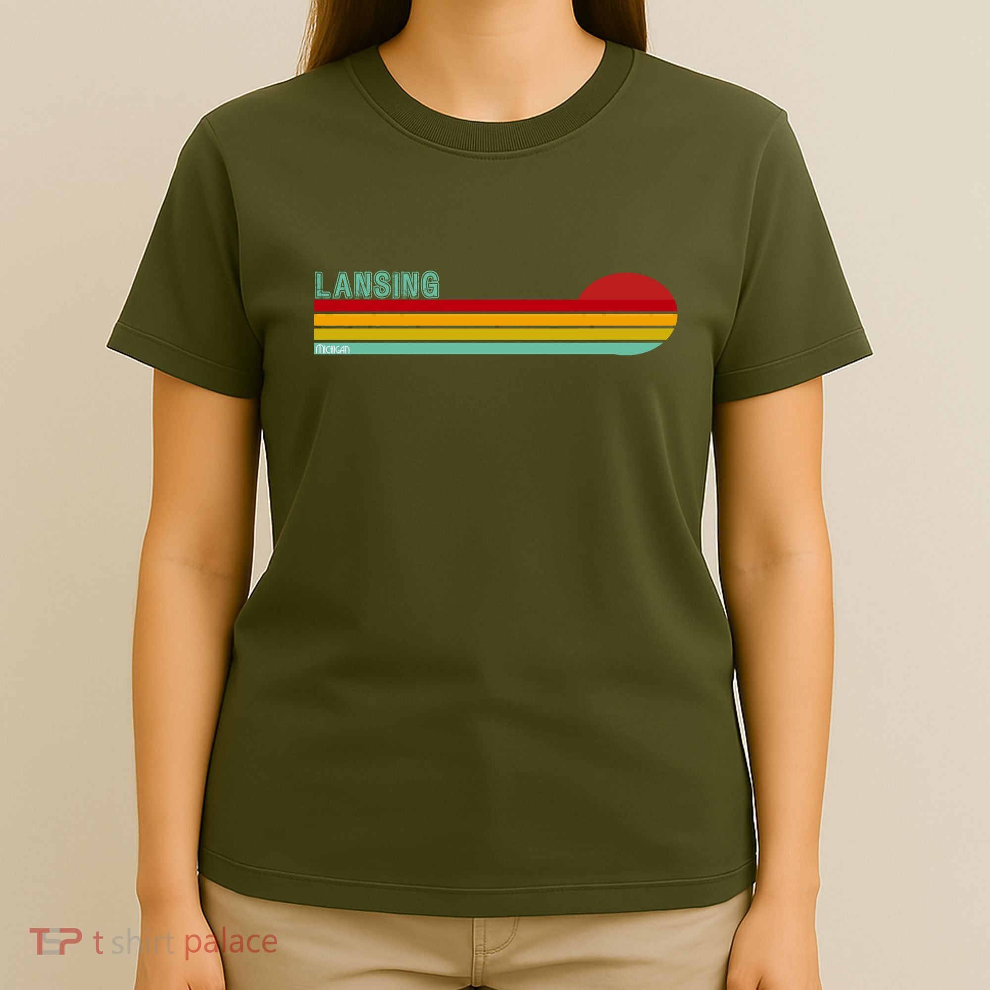 Lansing Michigan Retro T-Shirt