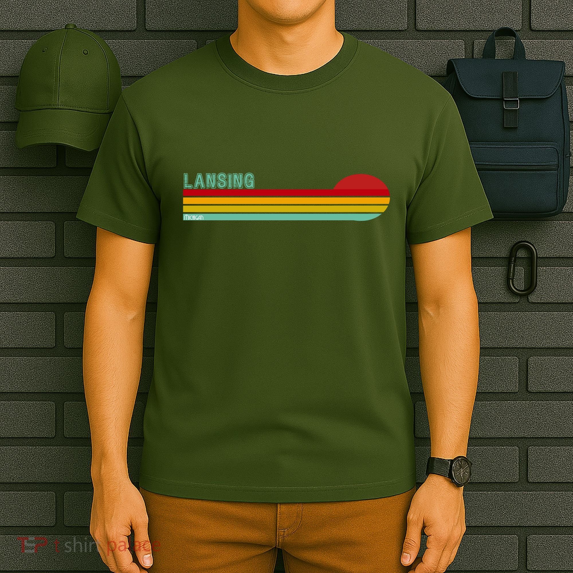 Lansing Michigan Retro T-Shirt