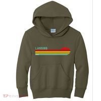 Lansing Michigan Retro Kids Hoodie thumb 0