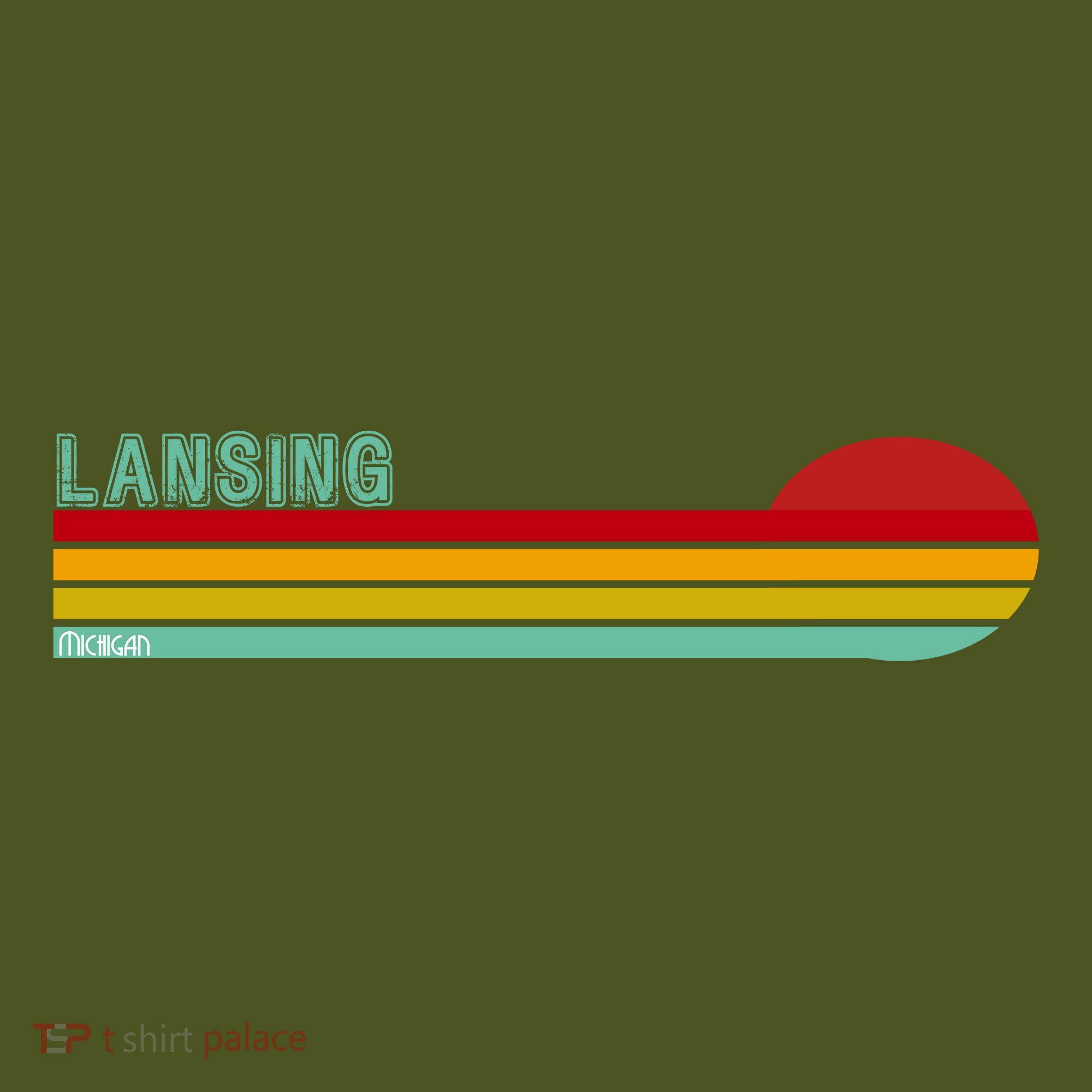 Lansing Michigan Retro Kids Hoodie