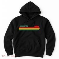 Ludington Michigan Retro Hoodie thumb 0