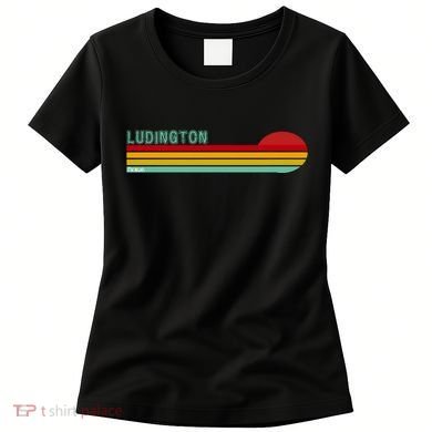 Ludington Michigan Retro Women's T-Shirt