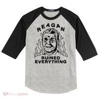 Leeja Miller Reagan Ruined Everything Raglan Baseball Sleeve Shirt thumb 0
