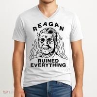 Leeja Miller Reagan Ruined Everything V-Neck T-Shirt thumb 2