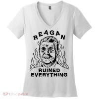 Leeja Miller Reagan Ruined Everything Women's V-Neck T-Shirt thumb 0