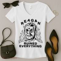 Leeja Miller Reagan Ruined Everything Women's V-Neck T-Shirt thumb 2