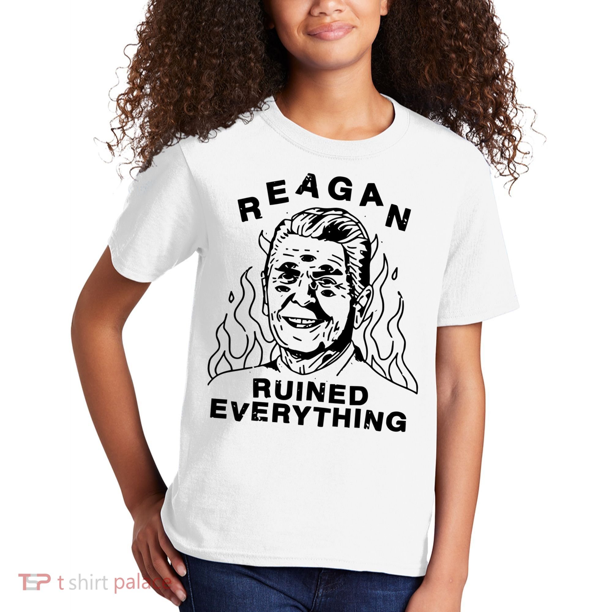 Leeja Miller Reagan Ruined Everything Kids T-Shirt