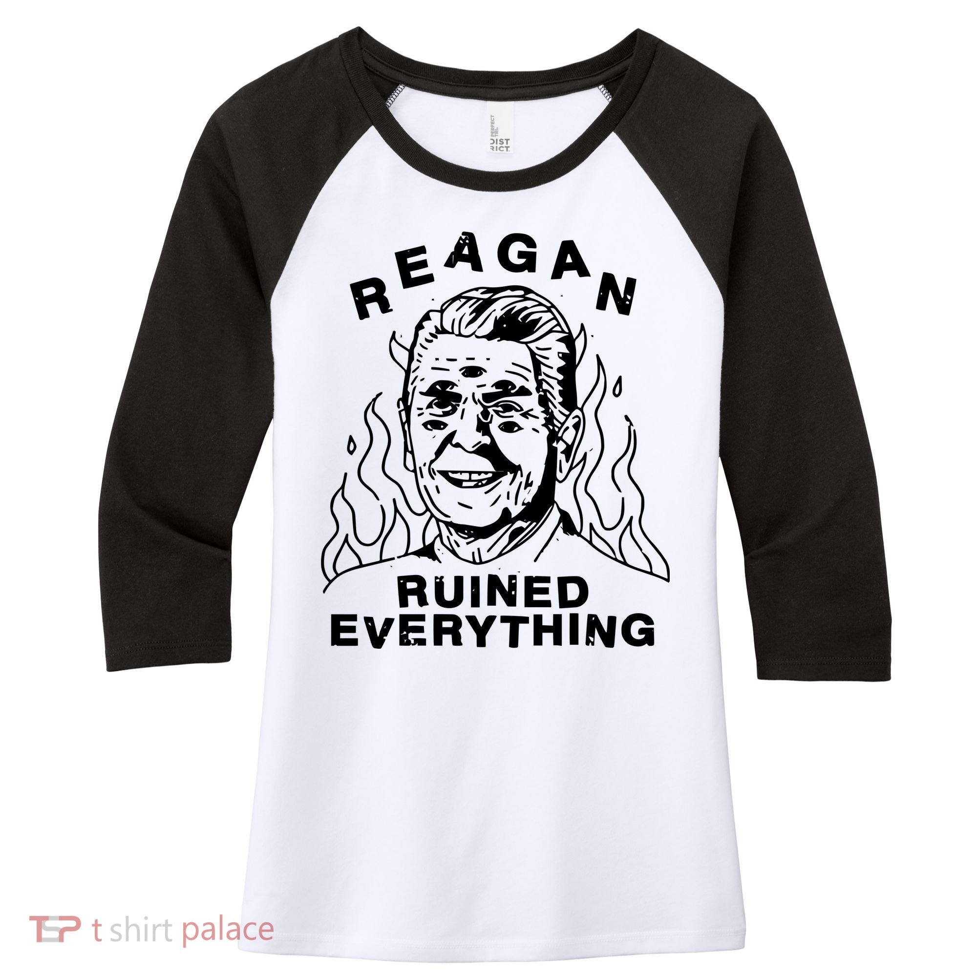 Leeja Miller Reagan Ruined Everything Women's Tri-Blend 3/4-Sleeve Raglan Shirt
