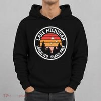 Lake Michigan Retro Unsalted Shark Free Lake Mi Vacation Hoodie thumb 0