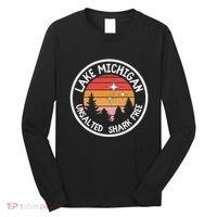 Lake Michigan Retro Unsalted Shark Free Lake Mi Vacation Long Sleeve Shirt thumb 0