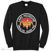 Lake Michigan Retro Unsalted Shark Free Lake Mi Vacation Sweatshirt thumb 0