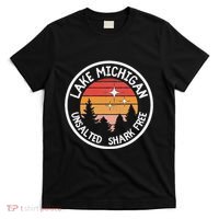 Lake Michigan Retro Unsalted Shark Free Lake Mi Vacation T-Shirt thumb 0
