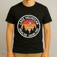 Lake Michigan Retro Unsalted Shark Free Lake Mi Vacation T-Shirt thumb 3