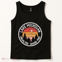 Lake Michigan Retro Unsalted Shark Free Lake Mi Vacation Tank Top thumb 2