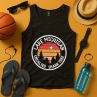 Lake Michigan Retro Unsalted Shark Free Lake Mi Vacation Tank Top thumb 4