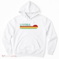Livonia Michigan Retro Sunset Logo Hoodie thumb 0