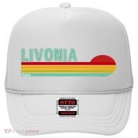 Livonia Michigan Retro Sunset Logo Hat thumb 0