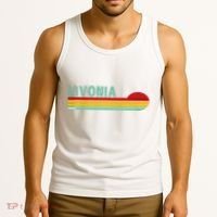 Livonia Michigan Retro Sunset Logo Tank Top thumb 3