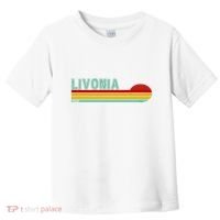 Livonia Michigan Retro Sunset Logo Toddler T-Shirt thumb 0
