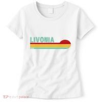 Livonia Michigan Retro Sunset Logo Women's T-Shirt thumb 0