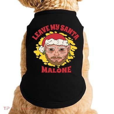 Leave My Santa Malone Funny Christmas Doggie Tank