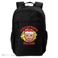 Leave My Santa Malone Funny Christmas Backpack thumb 0