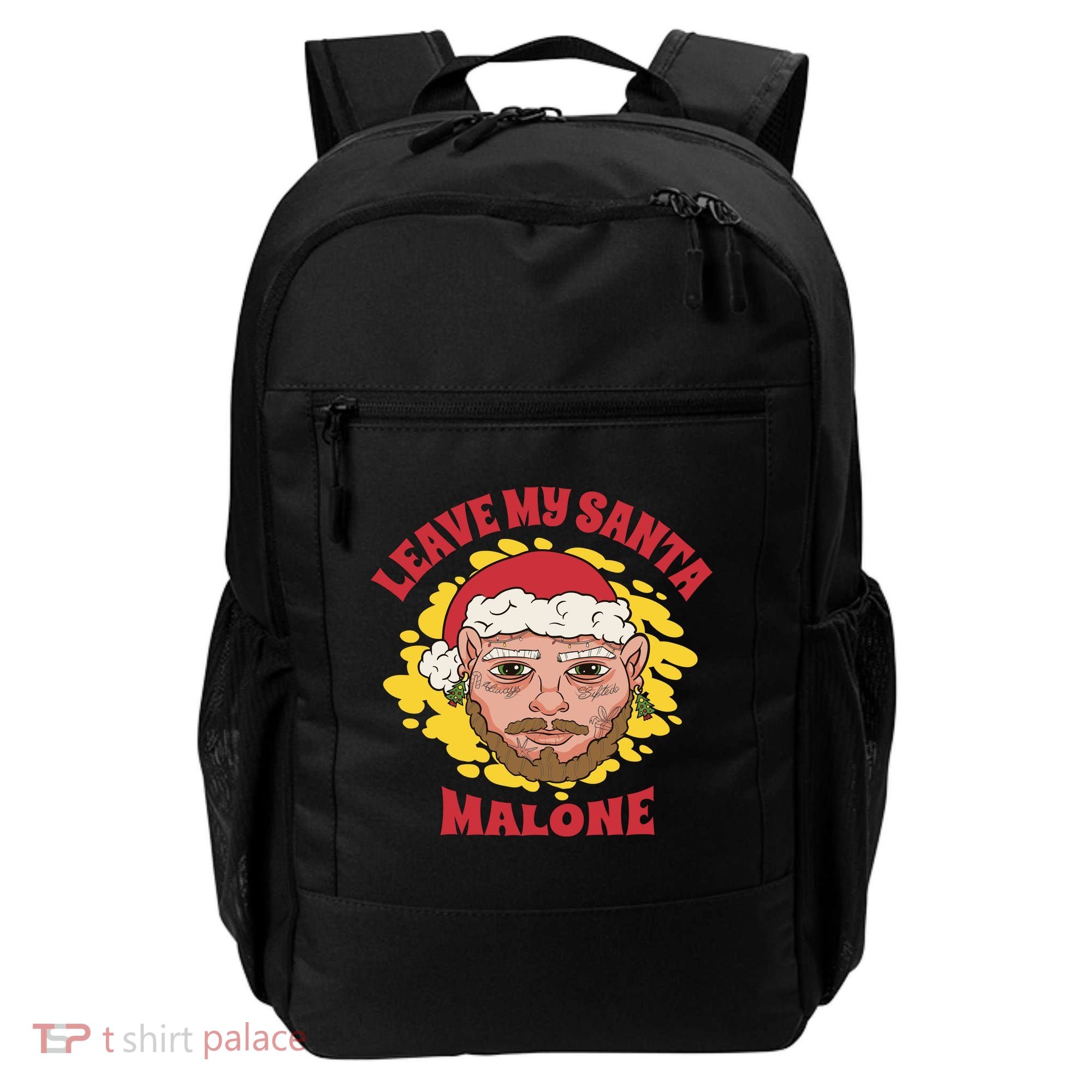 Leave My Santa Malone Funny Christmas Backpack