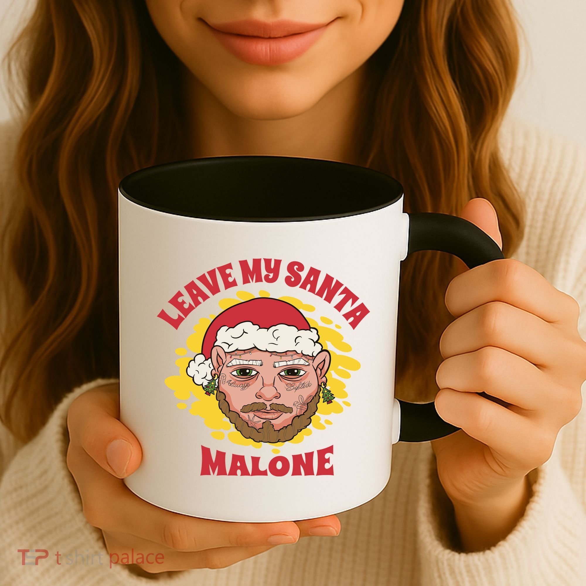 Leave My Santa Malone Funny Christmas Coffee Mug